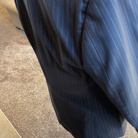 Canali Mens 42R Dark Blue Stripe - 100% Wool 2-button Suit Jacket Sport Coat - Picture 4 of 7